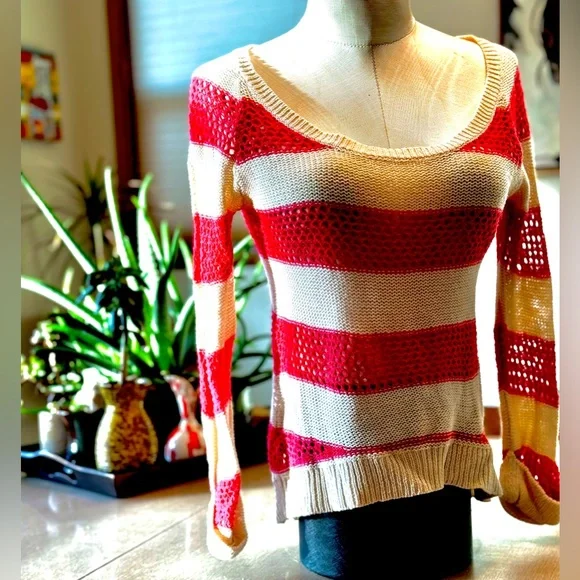 ROXY STRIPED LIGHTWEIGHT SWEATER - Picture 2 of 8